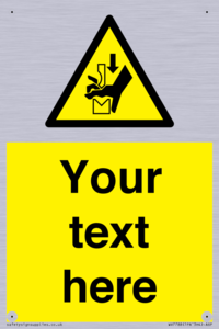 Custom warning hand crushing between press brake tool